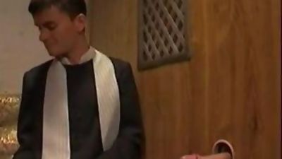 Roman Catholic priest forgives perverted sinner, Anal, Blowjob, Gloryhole, Gay