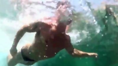Muscle Sex At The Beach, Blowjob, Gay, Bears