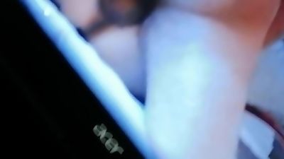 Cumming over a video of my wife getting fucjex, Amateur, Handjob, Masturbating, Wife