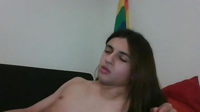 Girly Boy Cums, Masturbating, Teen, Webcam, Gay