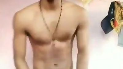 naked indian guy has a big cock, Amateur, Big Cock, Handjob, Indian