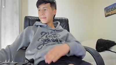 Pretty Colombian Boy Cums, Masturbating, Teen, Gay, Colombian