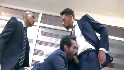 Muscle homosexual trio With Facial, Blowjob, Cumshot, Facial, Gay, Muscle