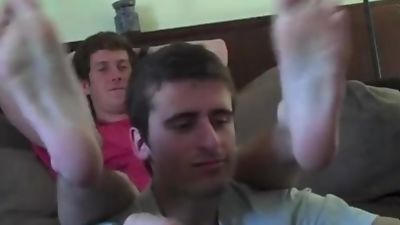 Boys feet tickling8, Closeup, Legs, Outdoor