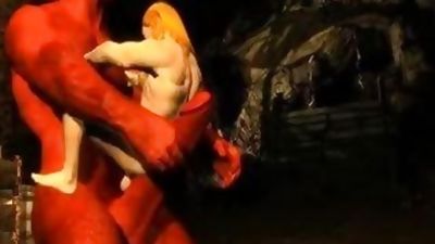 Demon Orc Is Taken Captive And Things acquire tasty!, Big Cock, Hardcore, Small Cock