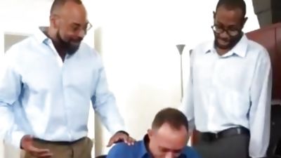 Two Black And a Twink, Blowjob, Twinks, Doggystyle