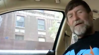 DADDY'S CAR JACK CUM!, Masturbating, Outdoor, Gay