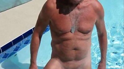 Silver seniors out n hard, Outdoor, Gay, Daddies