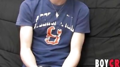 Barely legal twink is eager to stroke his dick on the casting, Big Cock, Solo, Gay, Boy Crush
