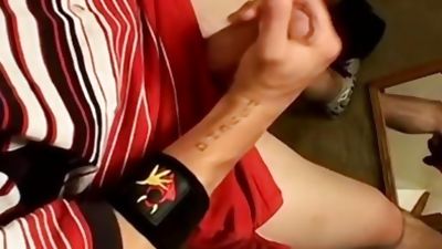 Young straightie Cherokee strokes his massive cock, Cumshot, Masturbating, Gay, Straight Naked Thugs