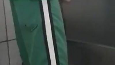 Exhib, crusing, voyeur, Public Toilet, Amateur, Big Cock, Handjob