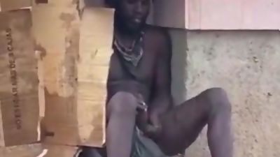 This homeless guy, knew am a bitch bottom & kept teasing me, Big Cock, Blowjob, Interracial