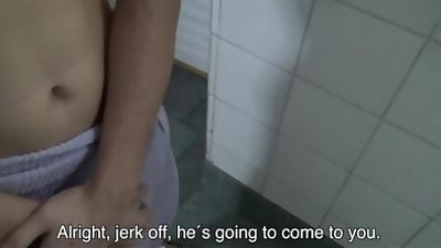 Hung Latino Fucked In Gym Shower, Cumshot, Homemade, Gay