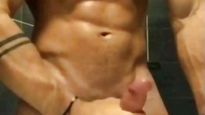 fit big dick stud shoots a big load, Amateur, Big Cock, Solo
