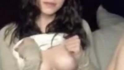 teen flashing her perky tits on periscope, Amateur, Blowjob, Teen