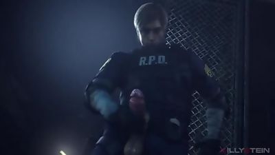 Leon Kennedy Yaoi Compilation (With Sound), Anal, Bareback, Muscle