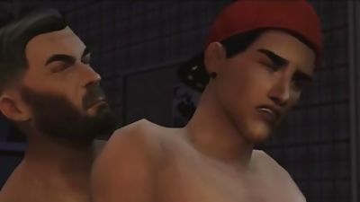 SIMS 4 - College Bro Gets Fucked by Older Neighbor, Amateur, Blowjob, Teacher