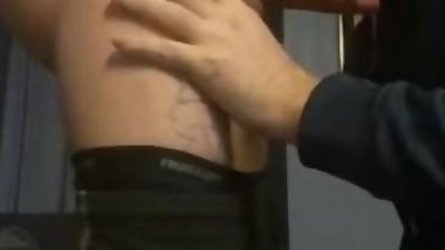 Sucking Straight Boy while girl was at store, Amateur, Blowjob, Cumshot