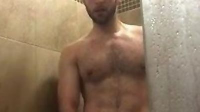 Slut cum in to shower, Cumshot, Hunks, Slave