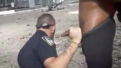 Cops fucking in public, Anal, Group Sex, Gay, Public
