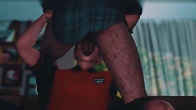 SIMS 4 - Mature Daddy Seduces Pizza Delivery Boy, Big Cock, Mature, Old And Young