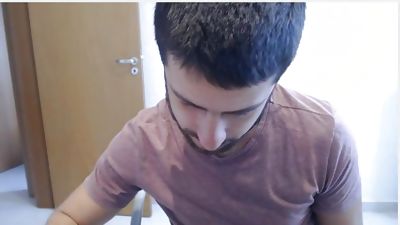 joi Uncut hairy stud encourages you to jack off with him, Hairy, Handjob, Masturbating, Gay