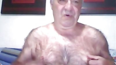 Super Furry Grandad Showing on Webcam, Amateur, Webcam, Gay