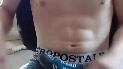 teen cums all over his chest and abs, Amateur, Big Cock, Homemade, Gay