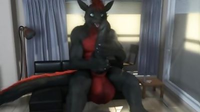 h0rs3 furry yiff animation 3d masturbation self suck cumshot, Big Cock, Blowjob, Cumshot