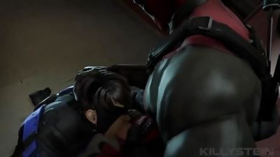 Deadpool and Nightwing, Anal, Big Cock, Blowjob