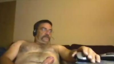 Hairy Verbal Daddy Perving Out, Cumshot, Mature, Gay