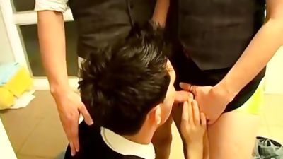 An Office Boy Threesome, Anal, Blowjob, Twinks, Lollipop Twinks