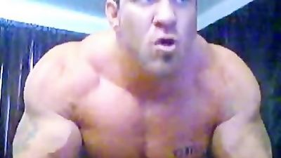 Bodybuilder Caesar Dildo Ride, Amateur, Solo, Gay