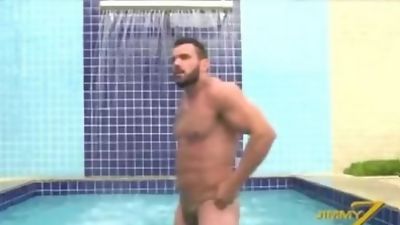 wet skimpy posers, Brunette, Fetish, Muscle