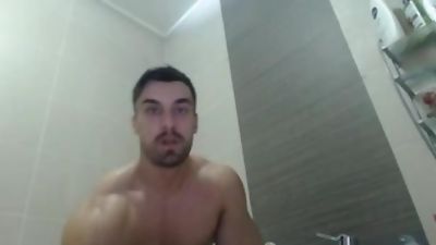 Young Muscle Model Flexing and gets wet, Big Cock, Fetish, Solo, Wet