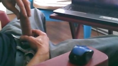 Hot morning edging stroke session #3, Big Cock, Masturbating, Solo