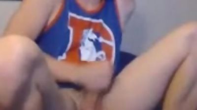 Athlete et son Dildo Bleu, Amateur, Big Cock, Solo