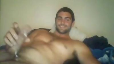 HUNG ITALIAN JERKING WITH ACCIDENTAL CUM, Amateur, Facial, Solo, Italian