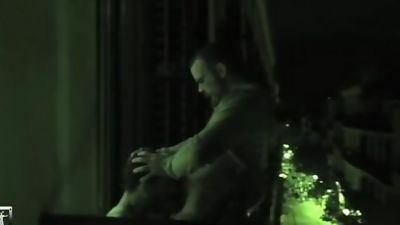 Cruising from the balcony (w/ Damien Crosse & Robin Sanchez), Big Cock, Bears, Public, Damien Crosse