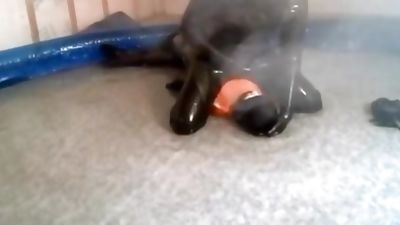 Frogman humps and shoots over surfer in shallow pool water, Amateur, Fetish, Jerking