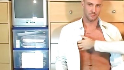 A straight guy getting wanked by a gay guy !, Cumshot, Handjob, Massage, Gay, Keumgay