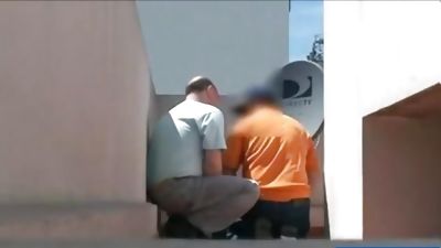 Servicing str8 cable guy, Amateur, Anal, Blowjob, Gay