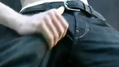 showing monster bulge jeans, Amateur, Solo, Gay, Cut n Uncut