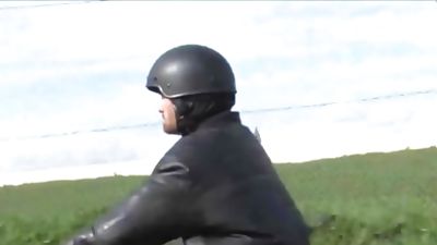 Stroking Cock On His Motor Bike, Hairy, Solo, Gay