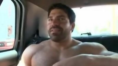 Twink sucks muscular guy in car, Bikini, Gay, Muscle