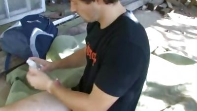 Aussie cowboy caught a guy playing with his ass, Anal, Ass, Outdoor, Gay