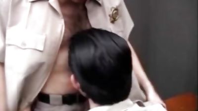 Bear Cops In The Locker Room, Ass, Blowjob, Fingering, Police, Gay Bears Porno