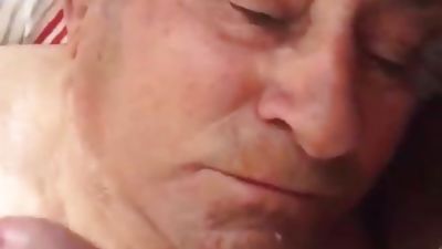 Grampa tasting fat cock, Blowjob, Old And Young, Gay