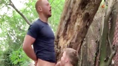 Two Brit boyz Have Sex In Woods Third dude Joins In, Amateur, Anal, Blowjob, Gay