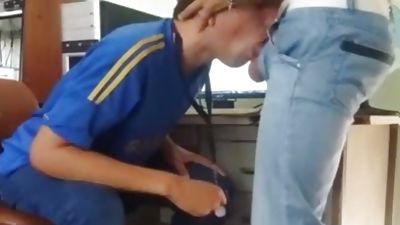 engulfing My Coworker On My Breakfast, Blowjob, Blue Collars